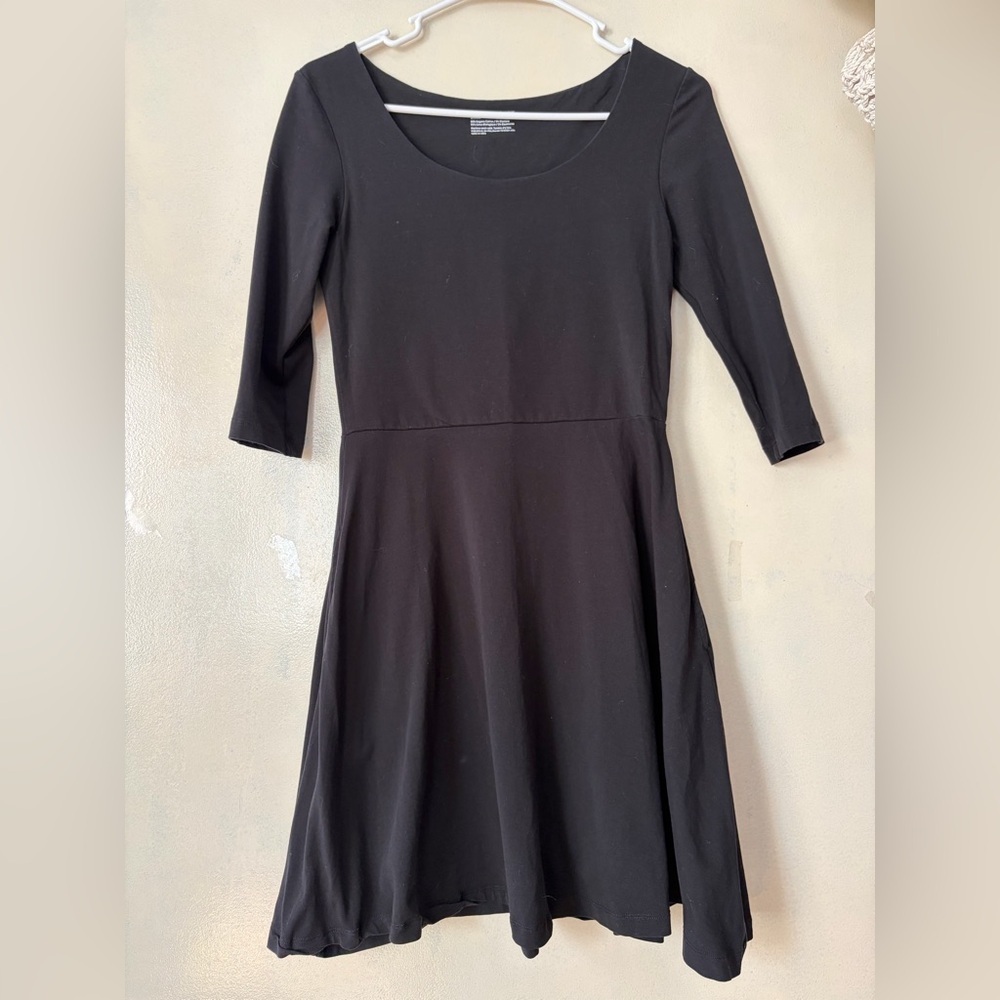 Women’s pact organic cotton skater dress scoop neck staple pockets size S